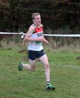 Calum Johnson (Gateshead Harriers) leads the junior mens National Cross Country Relays, Berry Hill Park, Mansfield. Photo: David T. Hewitson/Sports for All Pics